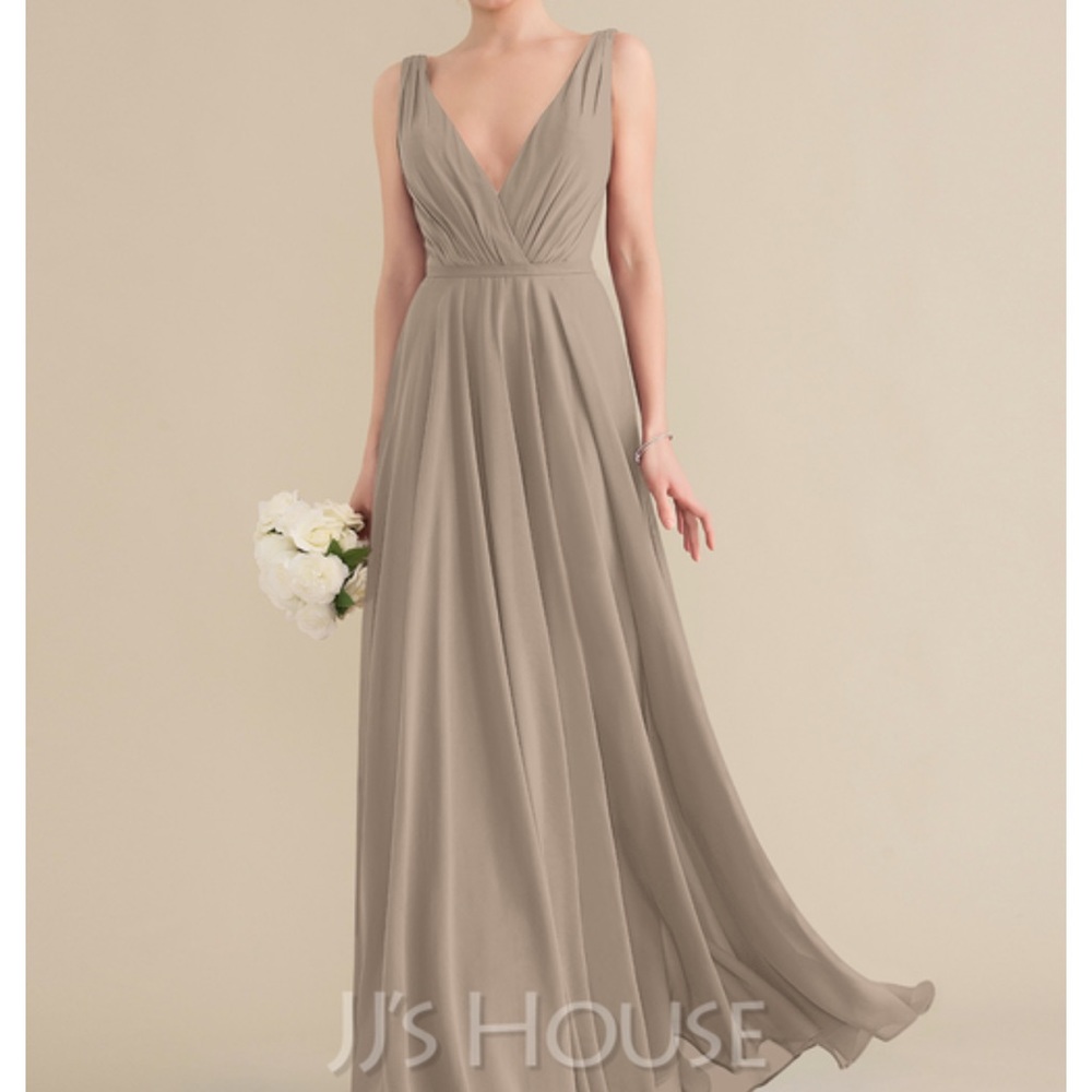 JJs House Taupe Bridesmaid Dress